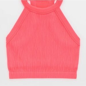 American Eagle Outfitters Pink Ribbed Tank Top